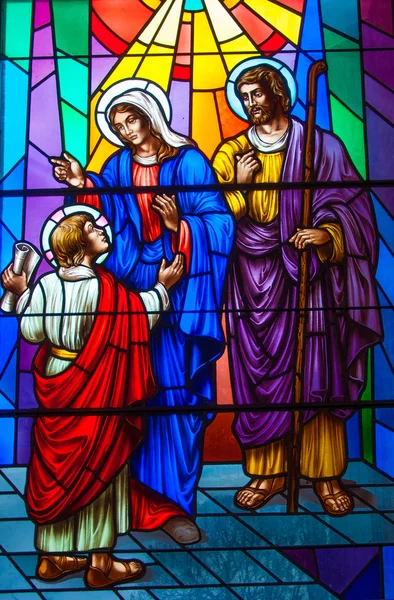 Stained Glass in a Catholic Church