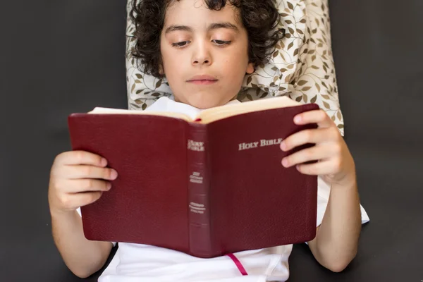 Child Reading the Bible