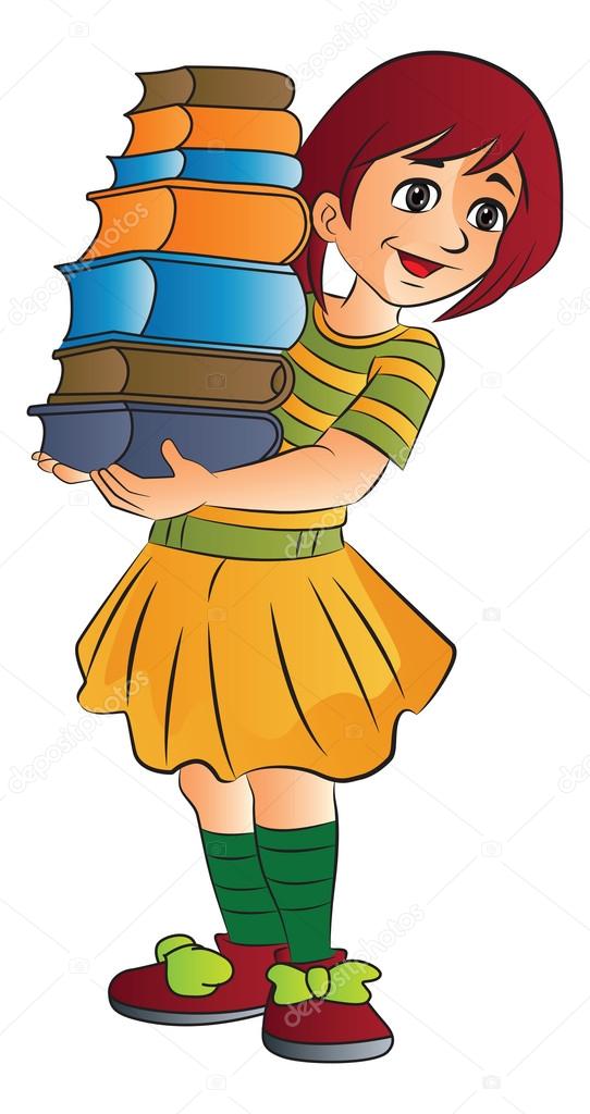 Resultado de imagen de chica con libros
