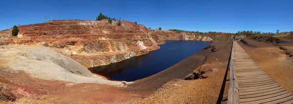 Poisoned lake of open pit mine