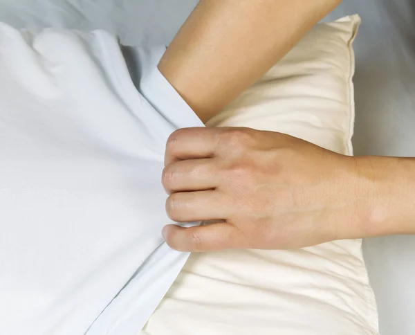 Putting Clean Pilllow Case on Pillow