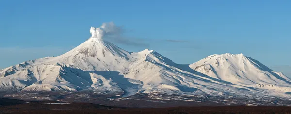 Landscape of Kamchatka: Avachinsky Volcano and Kozelsky Volcano