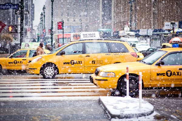 Taxi Cabsin Eight Avenue, New York City