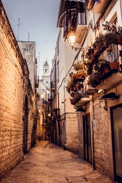 Streets of Bari town in Italy
