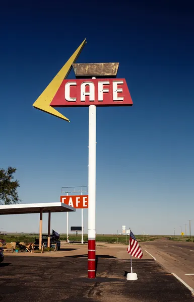 Cafe sign along historic Route 66