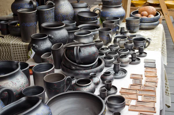 Handmade clay pottery craft dish pot cup jug