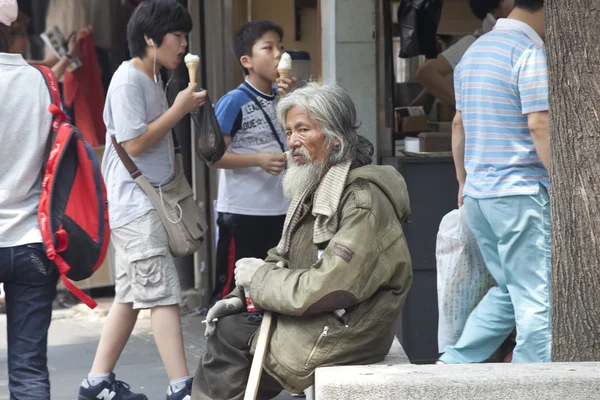 Homeless Korean man.