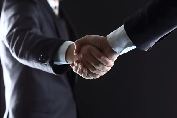 Business people shaking hands, finishing up a meeting