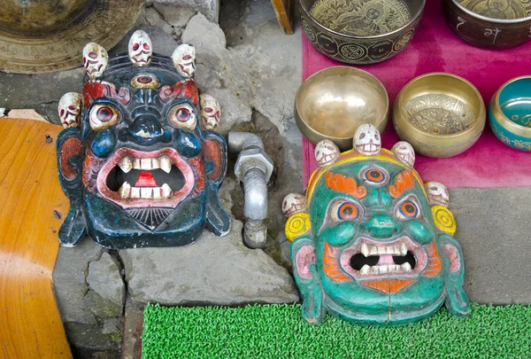 Tibetan buddhist masks in Dharamsala, India
