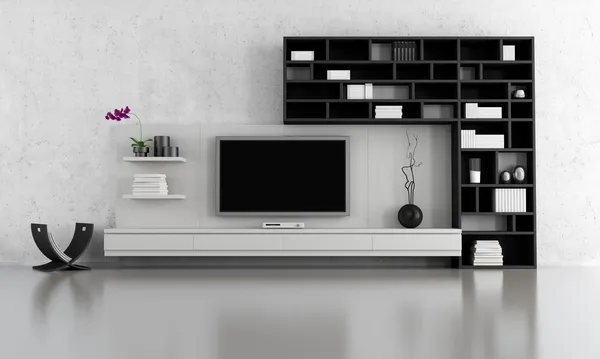 Black and white living room
