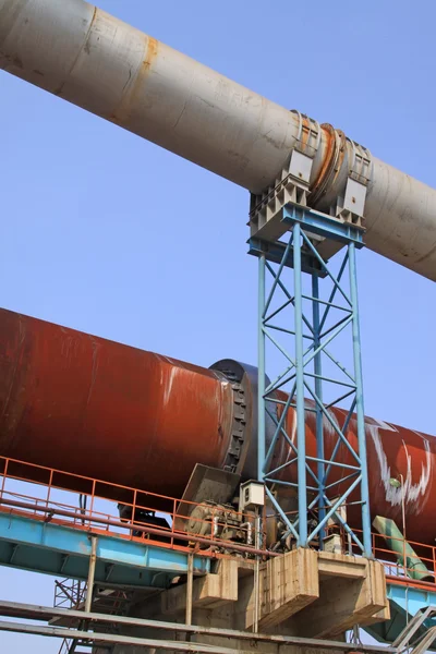 Rotary kiln waste heat recovery equipment in a cement factory