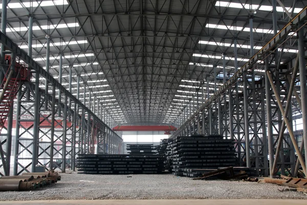 Steel ingot in enterprise warehouse workshop