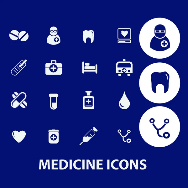 Medicine icons, medical, health care, doctor symbols