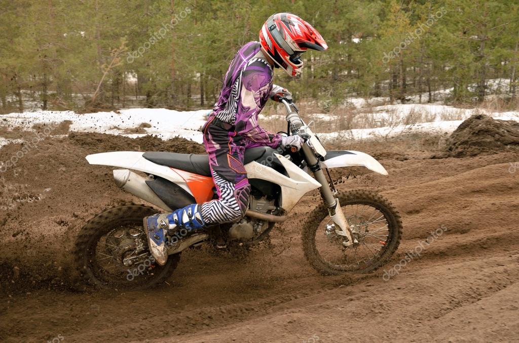 MX rider problem in turn motocross track — Zdjęcie stockowe #13693970