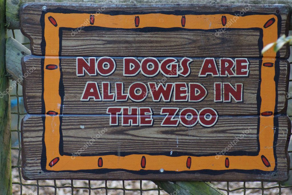 No Dogs Allowed in the Zoo — Stock Photo © poeticpenguin 43167241