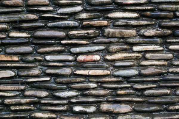 Wall of wet stones