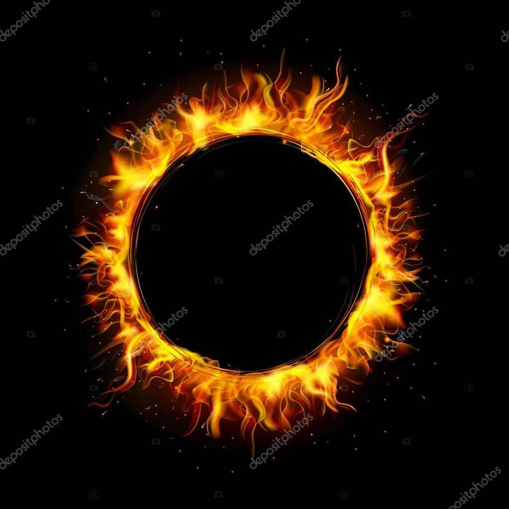 Círculo de fogo — Vetor de Stock © vectomart 15563591