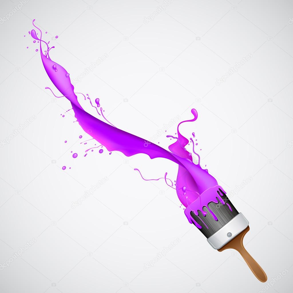Paint Brush Splash — Stock Vector © vectomart 19952233