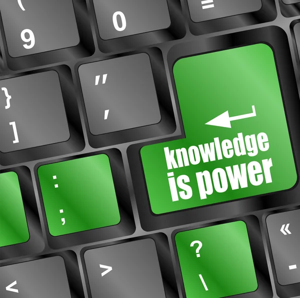 Knowledge is power button on computer keyboard key