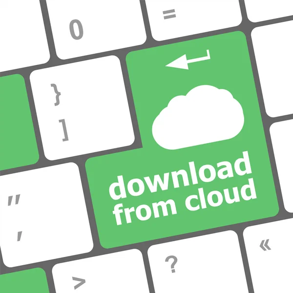 Download from cloud, computer keyboard for cloud computing