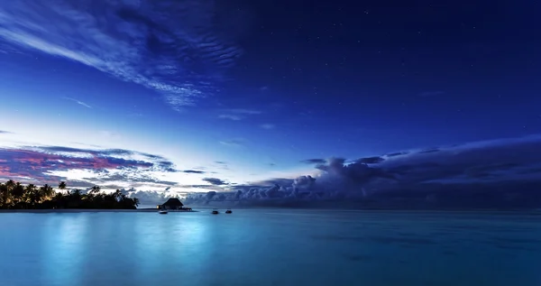 Starry night on Maldives