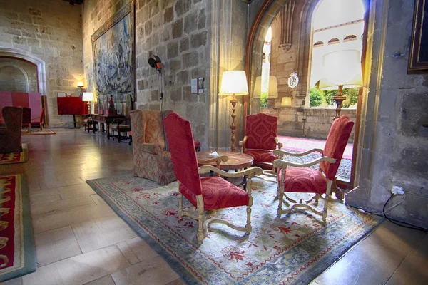 Luxurious living room of medieval castle