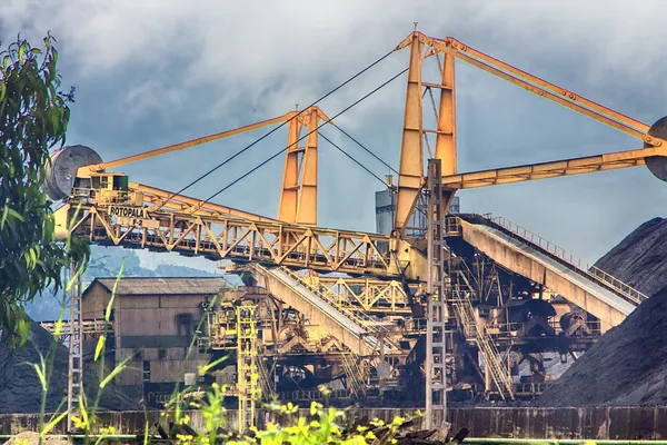 Huge excavator of coal in a mine