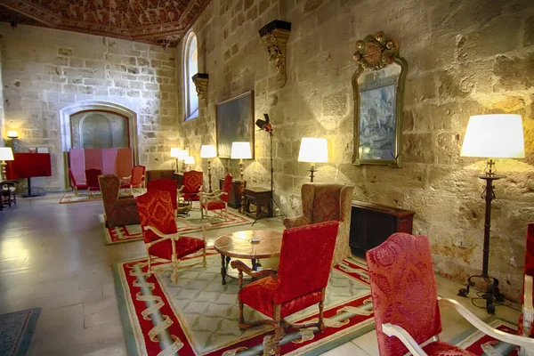 Luxurious living room of medieval castle