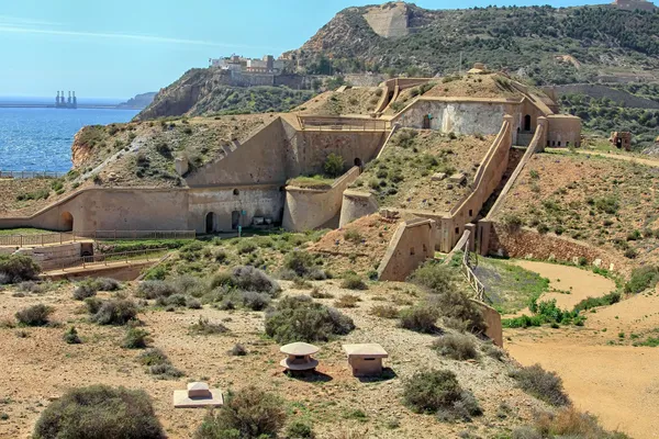 Ruins of an ancient coastal defense headquarters in the city of