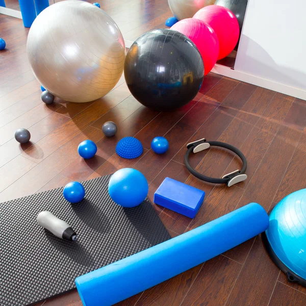 Aerobic Pilates stuff like mat balls roller magic ring