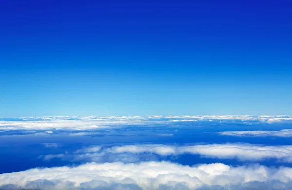 Blue sky sea of clouds from high altitude