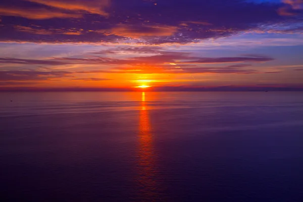 Sunset sunrise over Mediterranean sea