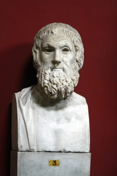 Ancient Pythagoras roman statue