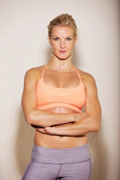 Confident Woman in Her Gym Outfit