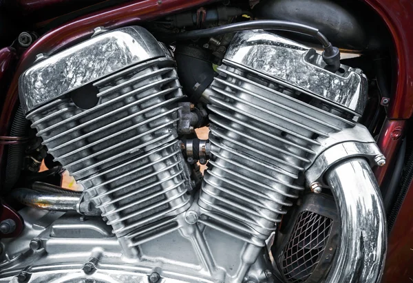Shiny motorcycle engine fragment