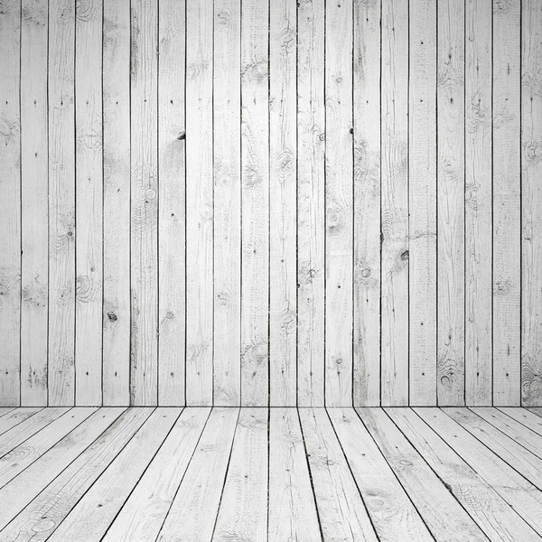 Abstract empty white room interior with wooden wall and floor