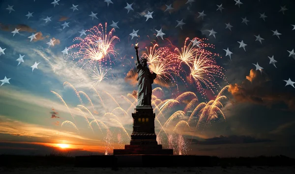 Independence day. Liberty enlightening the world