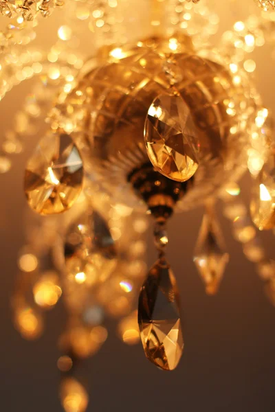 Vintage crystal lamp details