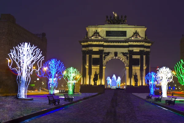 Triumphal arch in Christmas, Moscow