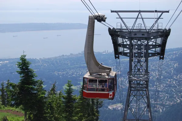 Gondola Ride to Grouse Mountain Top, North Vancouver Canada
