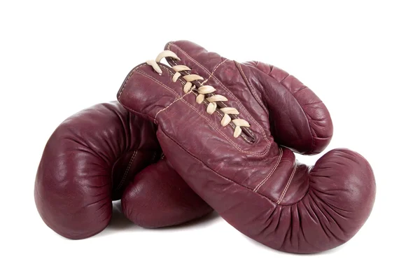 Leather, antique boxing gloves