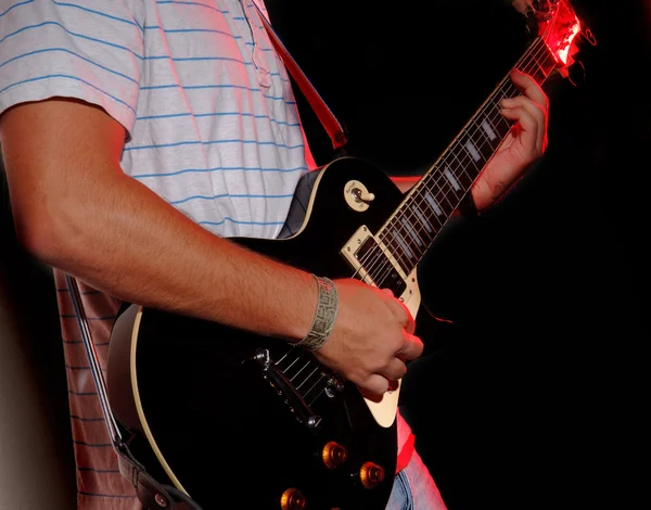 Electric Guitar during performance - music band