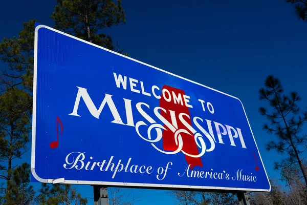 Welcome to Mississippi state Road sign