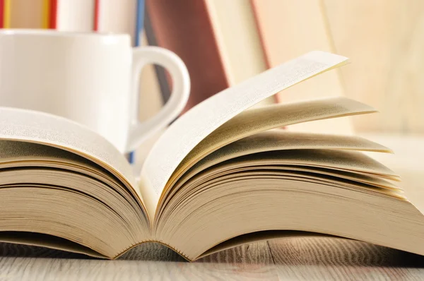 Composition with books on the table