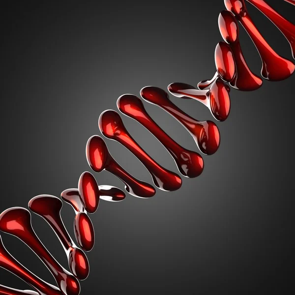 DNA model on gray background