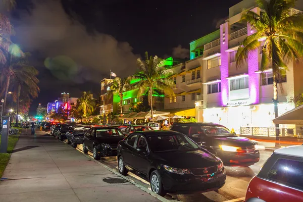 Enjoy nightlife at the colorful ocean drive by night