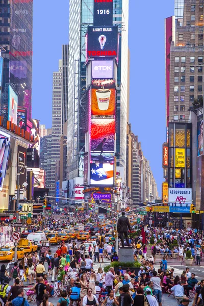 Times square in New York in afternoon light