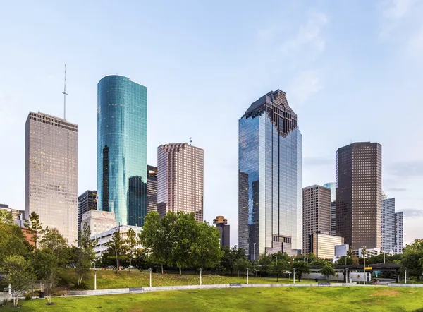 Skyline of houston in the evening