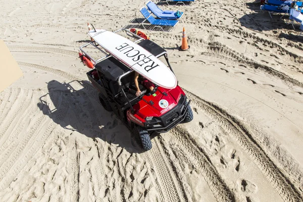 Ocean rescue team on their way to the lifeguard towers