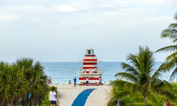 Lifeguards outpost tower in South Beach, Miami, Florida